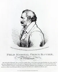 Field Marshal Prince Blucher of Wahlstadt, engraved by J. Vendramini, 1814